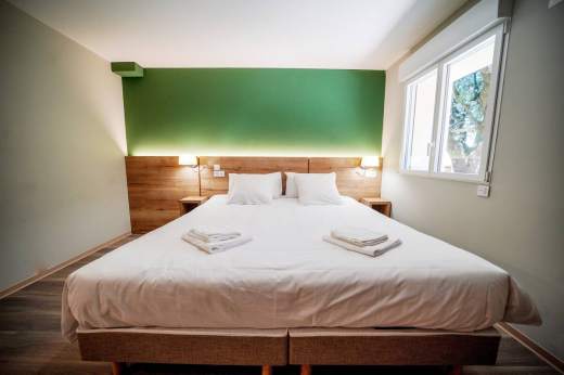 Chambre avec un lit double